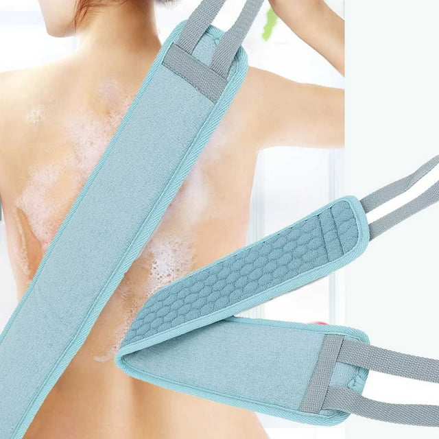Toalla De Baño Exfoliante De Cian Depurador Portátil De Baño Portátil, Bola De Baño De Doble Cara, Para Un Viaje De Baño Más Fácil A Casa