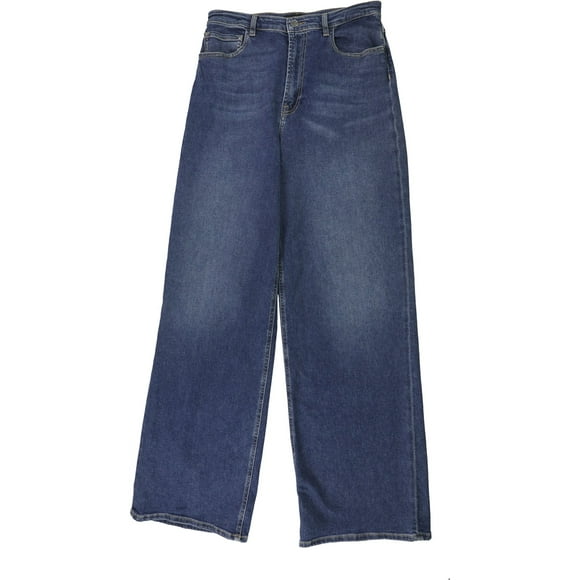 GUESS Womens Monday Wide Leg Jeans, Blue, 24