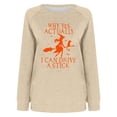 thumbnail image 4 of Meichang Chandails en Molleton pour Femmes Sans Capuche Manches Longues Col Rond Pull Confortable Mignon Graphique Automne Chandails en Molleton Légers Raglan, 4 of 4
