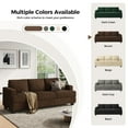 thumbnail image 3 of BLAZANT 89" Extra Deep Seats Oversize, Wide Corduroy Fabric 3 Seater Sofa for Living Room, Modern Couch and Sofa, Comfy Armrests and Seats and Backrests, Easy Installation,Brown, 3 of 14