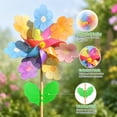 thumbnail image 5 of 2 Pack Maple Leaf Pinwheels Wind Spinners Outdoor, 11Inch Colorful Garden Pinwheels with Wooden Stake, Fall Yard Lawn Decor Pinwheels for Party Outdoor Ornament, 5 of 7