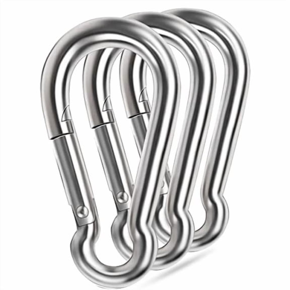 5 Inch Large Spring Snap Hooks,Heavy Duty Rope Connector 304 Stainless Steel Hook Spring Clips Link Buckle for Hammock Swing Outdoor Travel