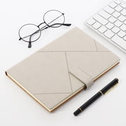 Fwttom Paper Notebook, A5 Student Faux Leather Notebook Thoughtful Business Office Notebook
