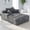 Grey, variant on 57'' Chaise Lounge Chair Indoor, Corduroy Boneless Sofa Bed, Deep Seat Sleeper Couch Reading Chairs, No-Assembly,Grey