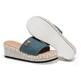 thumbnail image 2 of SACFOF Women's Open Toe Espadrilles Wedge Sandal Slip On Platform Sandals Dressy Comfortable Wedges Mules Shoes, 2 of 4