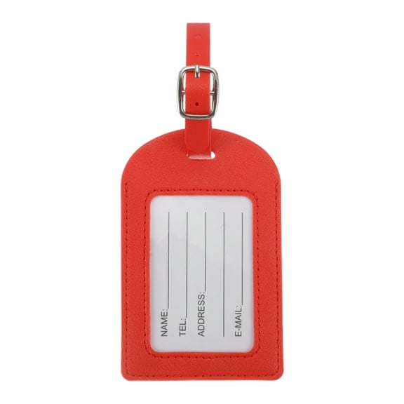 Unique Bargains 1 Pc Durable Luggage Tag for Travelling Red Polyurethane