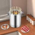 thumbnail image 6 of Portable Charcoal Grill, 16-Skewer Mini Charcoal BBQ Grill, Stainless Steel Smokeless Grill with Oil-Carbon Separation Design for Camping, Picnics, and Outdoor Barbecues (16-Skewer), 6 of 9