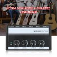 thumbnail image 4 of Channel MH400 Ultra Low-Noise 4-Channel Line Mixer Mini Audio Mixer with 1/4-inch TS Inputs & Output Volume Control for Guitars Bass Keyboards, 4 of 7