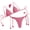 Hot Pink #68, variant on Dresfit Relaxed Two Piece Swimsuit Set - Unlined Natural Feel Swimwear Pink L