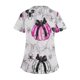 thumbnail image 4 of Puntoco Top de lactancia informal con cuello en V, manga corta y estampado de Halloween para mujer, 4 of 5