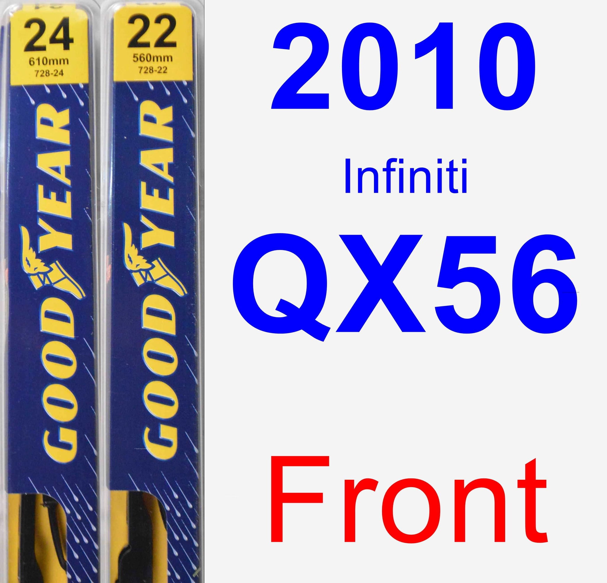 2010 Infiniti QX56 Wiper Blade Set/Kit (Front) (2 Blades) Premium