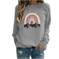 thumbnail image 2 of kayannuo Womens Tops Long Sleeve Shirts Fall Women's Casual Long Sleeve Printed Sweatershirt Loosen Blouse Tops Gray, 2 of 5