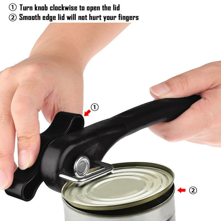 Lantana 2 in 1 Safety/Smooth Edge Tin Can Opener & Bottle Opener - Black/Stainless Steel