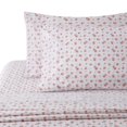 thumbnail image 3 of Hong and Arts Inc. Marina Decoration Printed 600 Thread Count Soft Deep Pocket Cotton Blend Percale Bedding Sheet Set, Pink Rose Floral Pink, Red,, 3 of 5