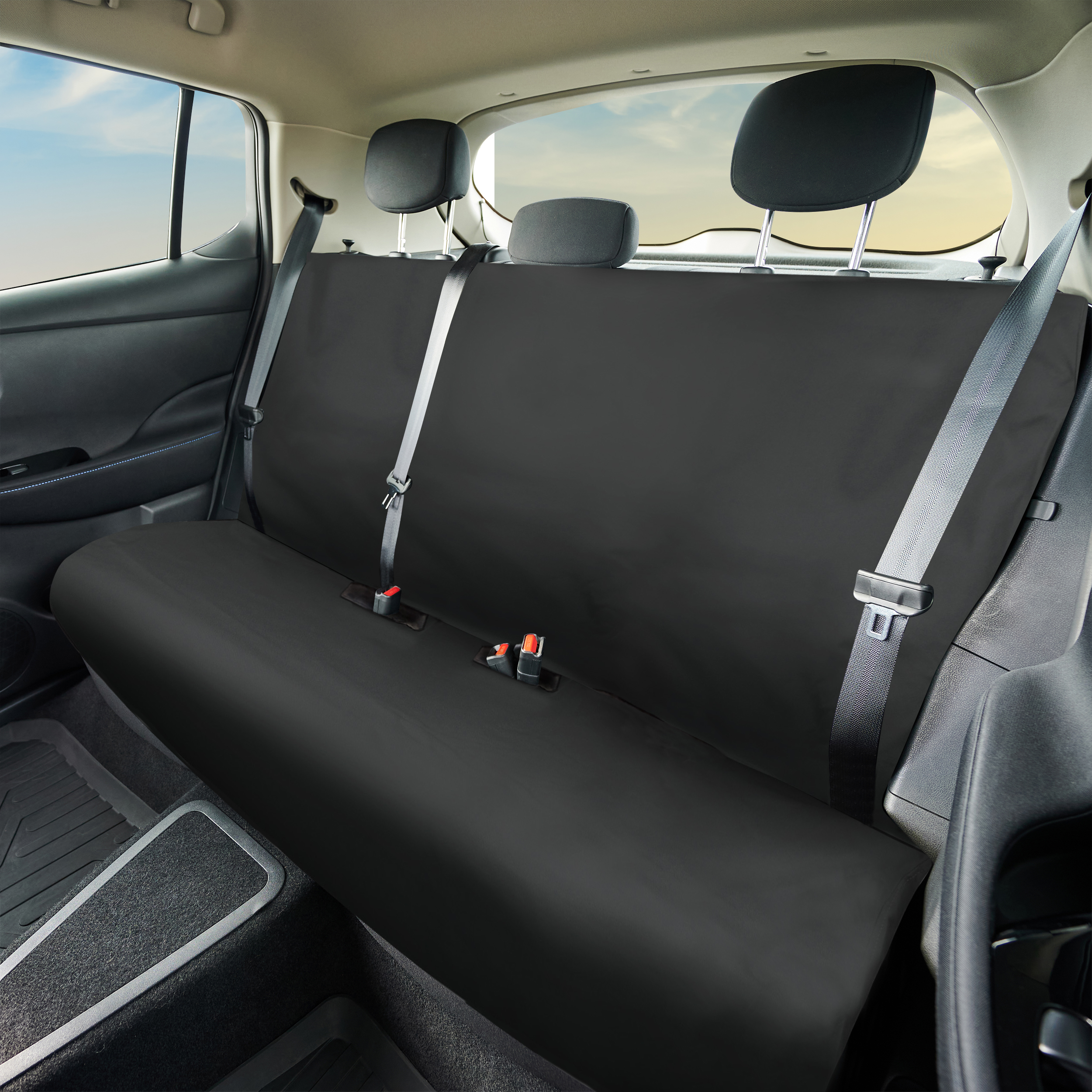 2Air Odor Eliminating Car Seat Protector, Black, Rear Bench photo 7