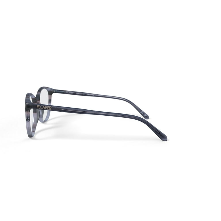 la❀　 Flower Women's Basil Prescription Eyeglasses with Case, Grey