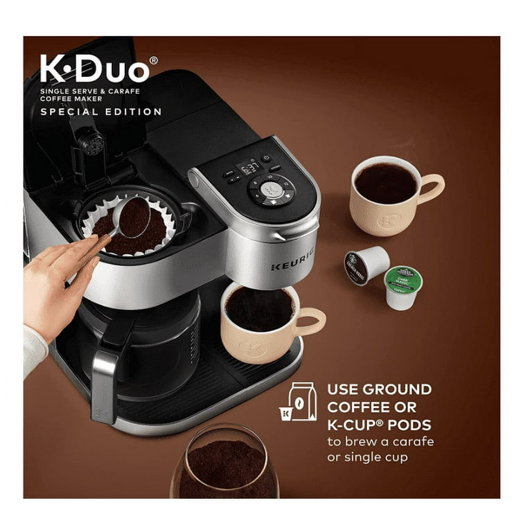 Keurig - K Duo Special Edition Single Serve K-Cup Pod Coffee Maker - Silver