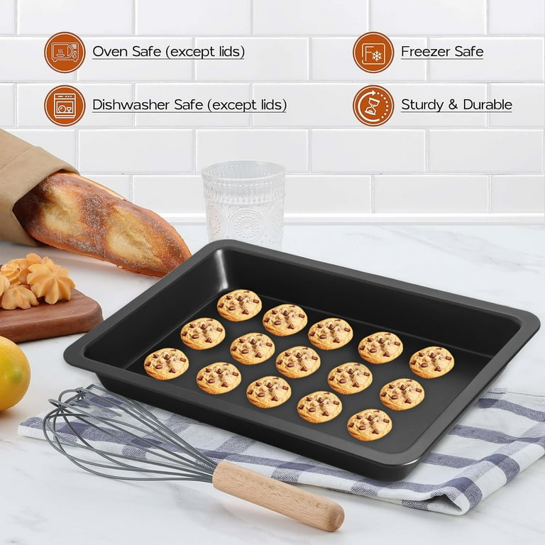 VINAUO 11x16 Inch Cake Pan with Lid and Handle, Large Non-Stick