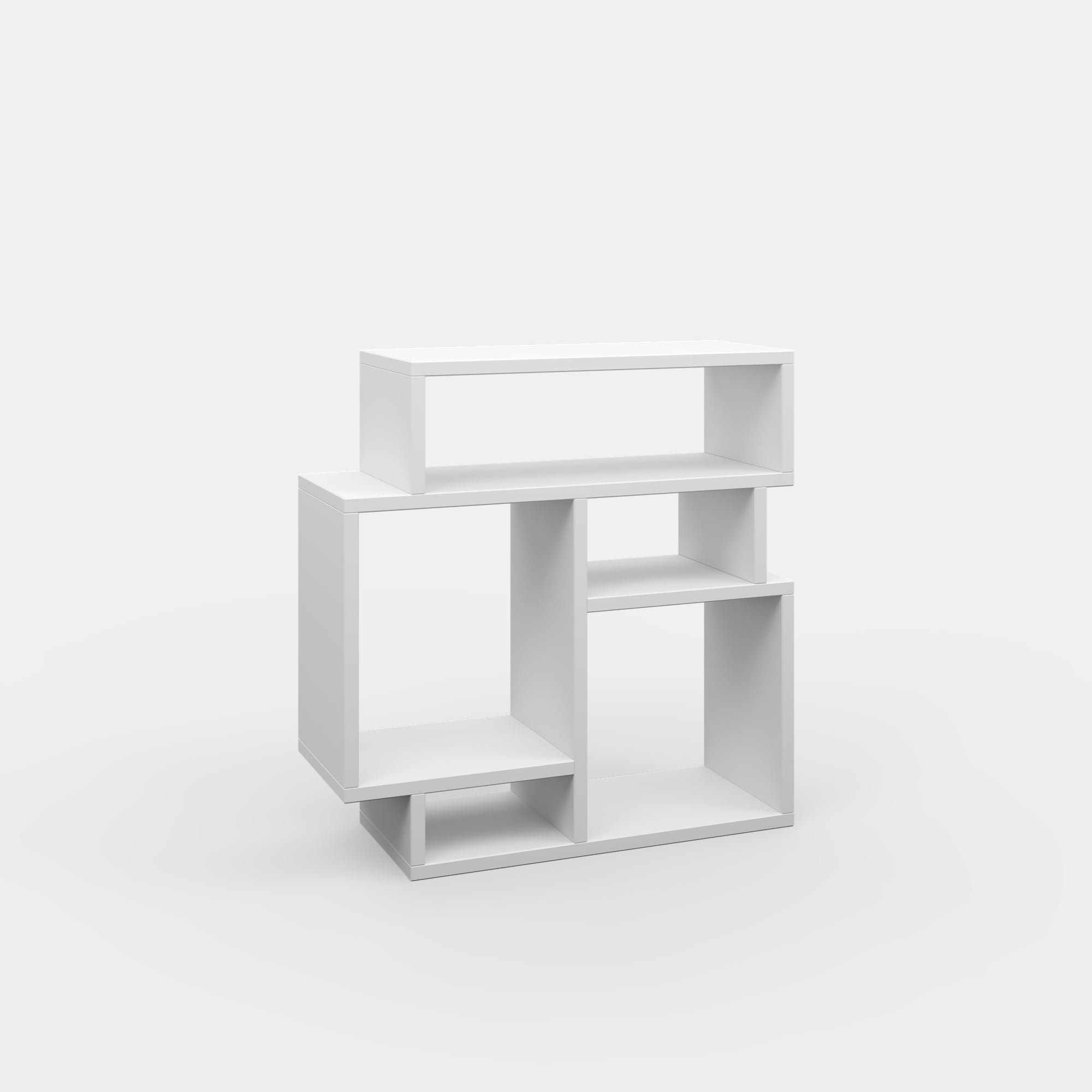Ada Home Decor Furniture White 2 Tier Schultz Modern Side Table