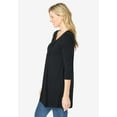 thumbnail image 3 of Woman Within Plus Size V-Neck Pintucked Tunic, 3 of 5