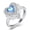 NO.7, variant on Heart Cremation Ring Holds Loved One's Ashes Urn Ring for Ashes for Human / Pet Memorial Keepsake Ring Crystal Heart Urn Ashes Figer Ring