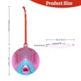 thumbnail image 3 of Honeii Pink Shark Pool Fantasy Print Christmas Tree Acrylic Ornament | Christmas Decoration, Living Room Bedroom Garden Seasonal Decor for Christmas Tree-Round Shape, 3 of 7