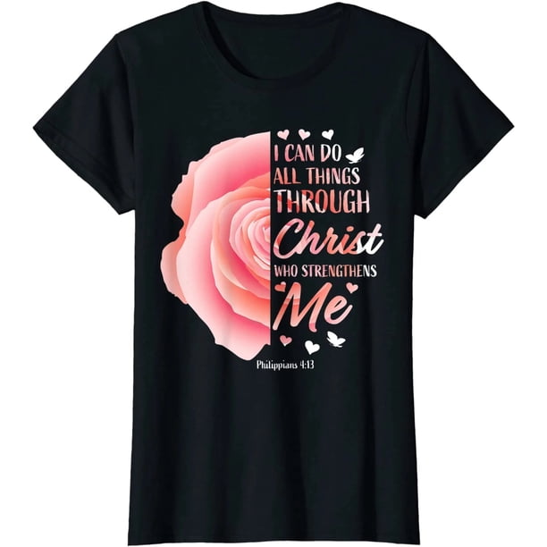 Playera de Mujer Filipenses 4:18 Versículo Bíblico Regalo Cristiano T-Shirt Negra