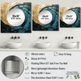 thumbnail image 4 of Designart "Golden Azure Swirl Simplistic Pottery" abstract spirals Square Mirror For Wall Decor - Large Gold Square Printed Wall Mirror Art - Square Modern Mirror - Wall Mounted Square Mirror, 4 of 5