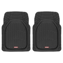 Motor Trend -2 Piece Front Car Floor Mats- Black FlexTough Contour Liners-Deep Dish Heavy Duty Rubber Floor Mats for Car SUV Truck & Van-All Weather Protection, Universal Trim to Fit