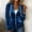 Blue, variant on Caywon Women's Velvet Zip Up Hoodie Long Sleeve Drawstring Hooded Jacket with Pockets Stretch Velour Casual Sweatshirt