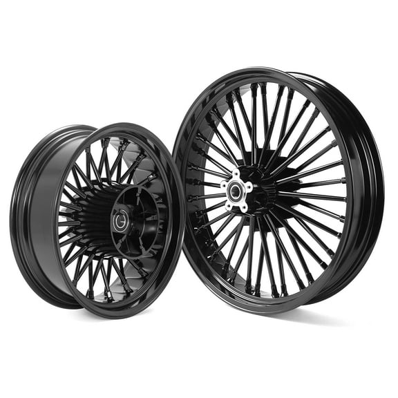 Fat Spoke Wheels 21 X 3.5 18 X 5.5 for Harley Touring Street Road Glide 2009-2024 Electra Glide Standard FLHT Police FLHTP Road Glide FLTRX Ultra FLTRU Road King FLHR Street Glide FLHX Ultra Limited