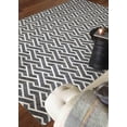 thumbnail image 5 of Exquisite Rugs Area Rug Berlin 8X11 Handmade Hand-Stitched Leather/Viscose Charcoal/Ivory, 5 of 6