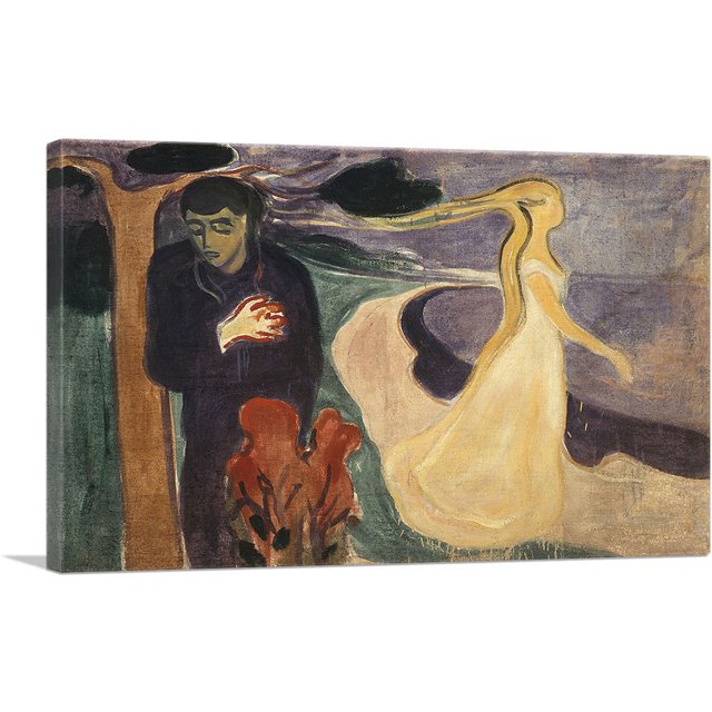 ARTCANVAS Separation 1896 Canvas Art Print by Edvard Munch - Size: 26" x 18" (0.75" Deep)