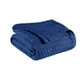 thumbnail image 2 of BNM Diamond Cotton Blanket, California King, Merritt Blue, 2 of 5
