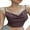 Dark Red, variant on Baby Sweetie Women Glitter Crop Top, Blackless Shiny Spaghetti Straps Low Cut V-Neck Form-Fitting Tank Top Clubwear