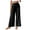 Black, variant on Female Women Pants Casual Womens Cargo Pants Petite Size Womens Casual Solid Color Pressed Side Zipper Loose Casual Trousers Pants Xl