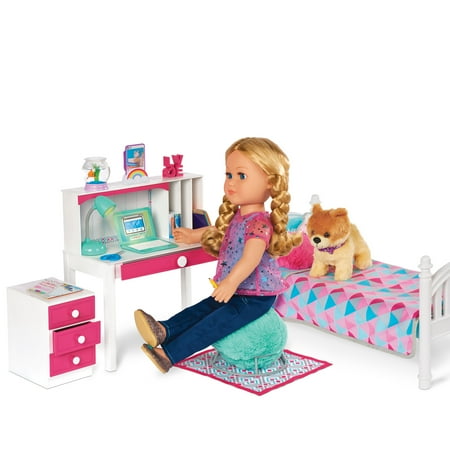 My Life As Desk Play Set for 18" Dolls with Accessories, 24 Pieces