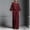 Wine, variant on Wide Leg Pants Lounge Set Summer Work Top Causal Top Travel Outfits For Women Matching Set Summer Beach Travel Set Womens Two Piece Sets Trouser Pants Suits Solid Color Work Blouses