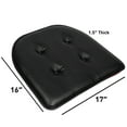 thumbnail image 3 of U-Shaped Memory Foam No Slip Back 16 x 17 Faux Leather Chair Pad Cushion 6 Pack - Black, 3 of 7