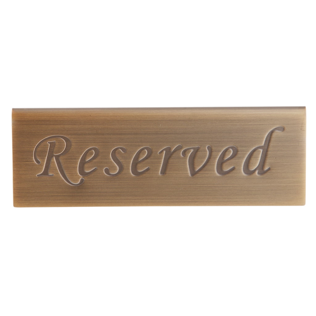 10 Piece Table Stand Stand Aluminium Reserved Sign Signs 