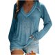 thumbnail image 1 of Tops Para Mujer Blusas de Manga Larga Camiseta Con Estampado Navideño de Moda Cuello en V Casual Odeerbi ODB183439, 1 of 5