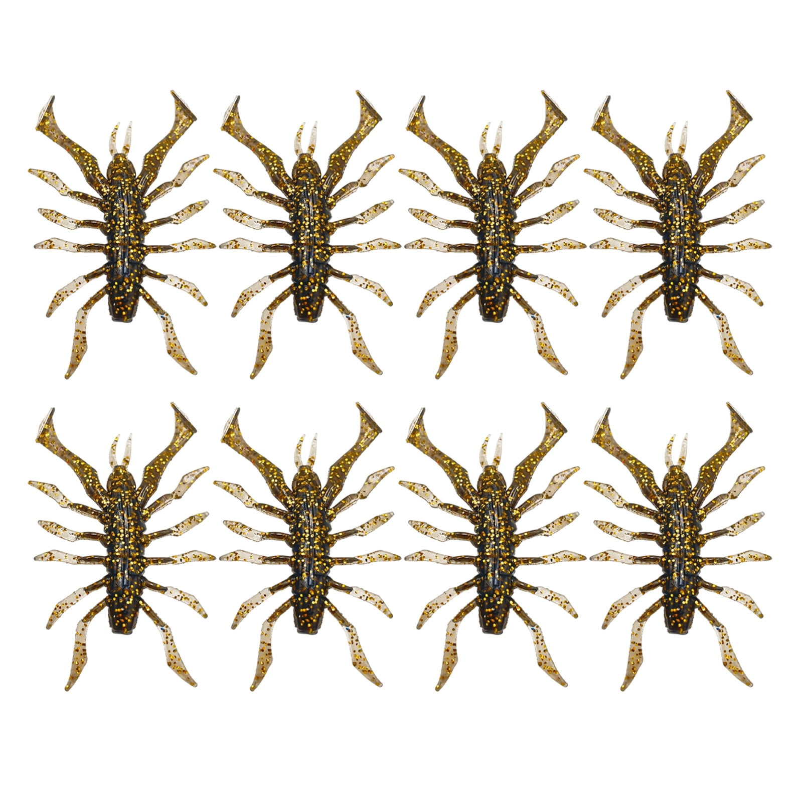 Toudaret Realistic Swimming Baits 8pcs 6cm/2.8g Bionic Soft Fishing Lures Slow Sinking Floating Artificial Swim Baits with Sequins for Freshwater Trout Crappie