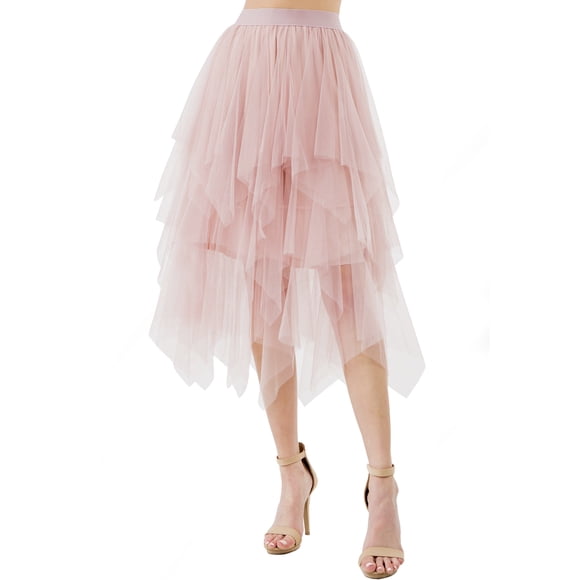 Falda tul picos color Rosa AMAD Casual para mujer talla L