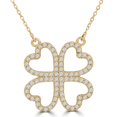 thumbnail image 1 of Majesty Diamonds MD210276 Collier Trèfle Rond à Quatre Cœurs en Or Jaune 14K, 1 of 1