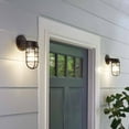 thumbnail image 5 of Better Homes & Gardens 10" Outdoor Wall Light, Bronze Metal Cage Jar Glass Shade, Bulb Not Included, 5 of 11