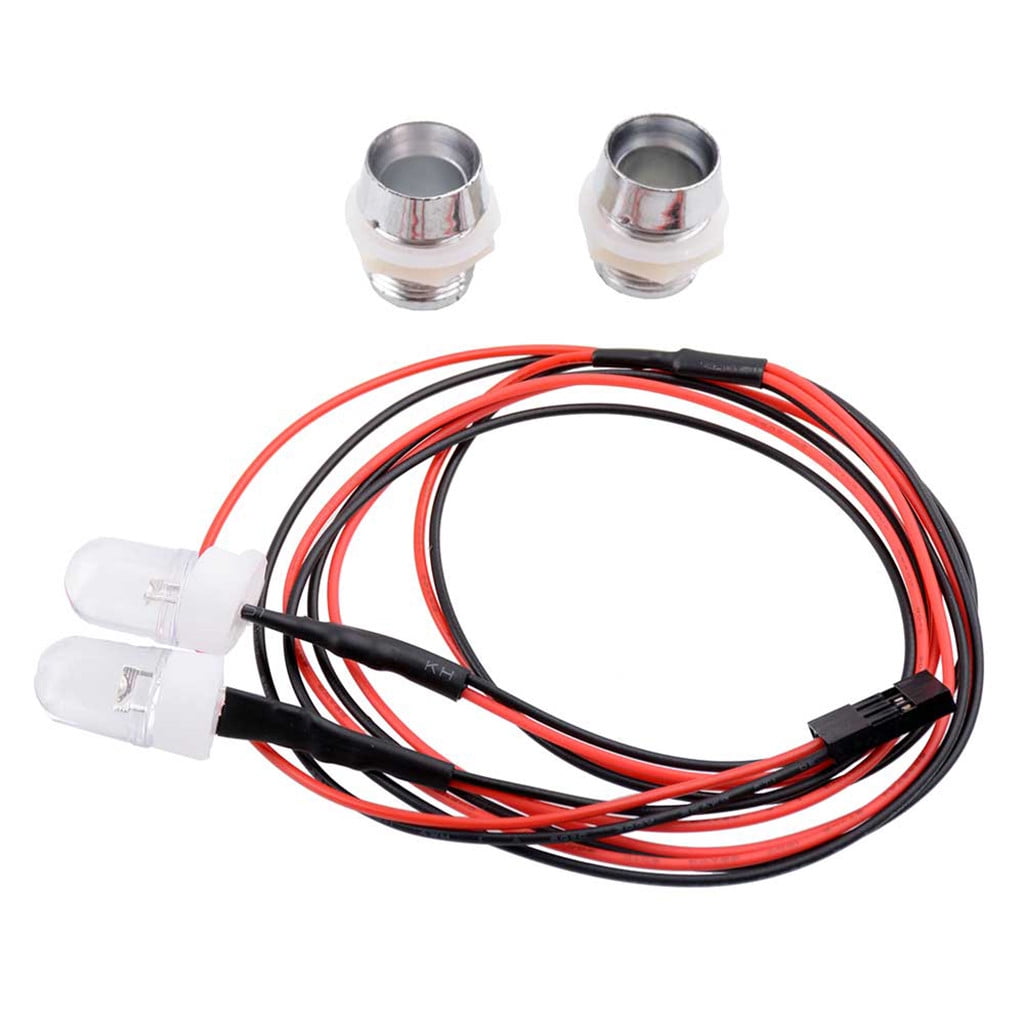 2PC LED Lights 10mm for 1/10 1/8 Traxxas TRX4 Axial SCX10 D90 RC Car Spare Part