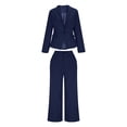 thumbnail image 6 of Purcolt Womens Suits 2 Piece Sets Business Casual Slim Fit Stand Neck Single Button Blazer and Straight Pants Wrinkle Free Office Work Outfits, 6 of 9