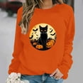 thumbnail image 2 of Kaliqueen Halloween Sweatshirts for Women Spooky Season Funny Long Sleeve Graphic Crewneck Pullover Tops Loose Fit Holiday Outfits with Multi Print, 2 of 6