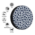 thumbnail image 3 of Bingfone black Skull white Spare Tire Cover Weatherproof Universal Wheel Protectors for RV Camper Travel Trailer SUV Truck-16 inch, 3 of 8