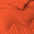 thumbnail image 5 of DNG Creations 3 Piece Wavy Stitching Comforter Solid Orange Colour 550 GSM Super Soft 100% Egyptian Cotton With 6 Corner Tabs ( Oversized King - Size ), 5 of 6